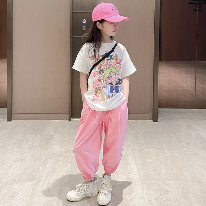 女童夏装套装2023新款儿童夏季韩版中大童装女孩韩版洋气时髦网红