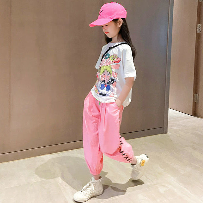 女童夏装套装2023新款儿童夏季韩版中大童装女孩韩版洋气时髦网红