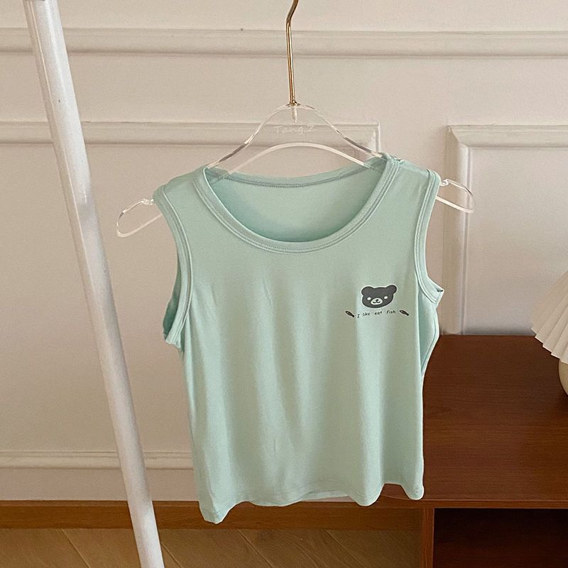 Children's vest inner wear boy modal sleeveless bottoming summer thin section close-fitting pure cotton girl baby sling
