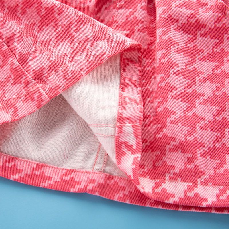 Girls' two-piece Vest + skirt  summer baby fried Street pink half skirt thousand bird lattice sling set