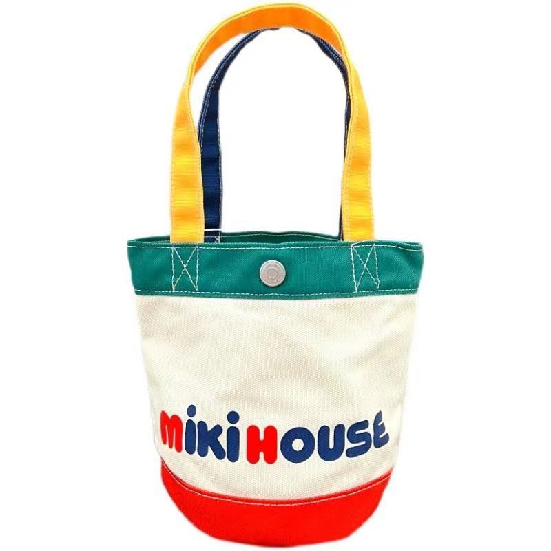 miki帆布包卡通字母手提包便当包妈咪包溜娃袋帆布手提母婴包布包