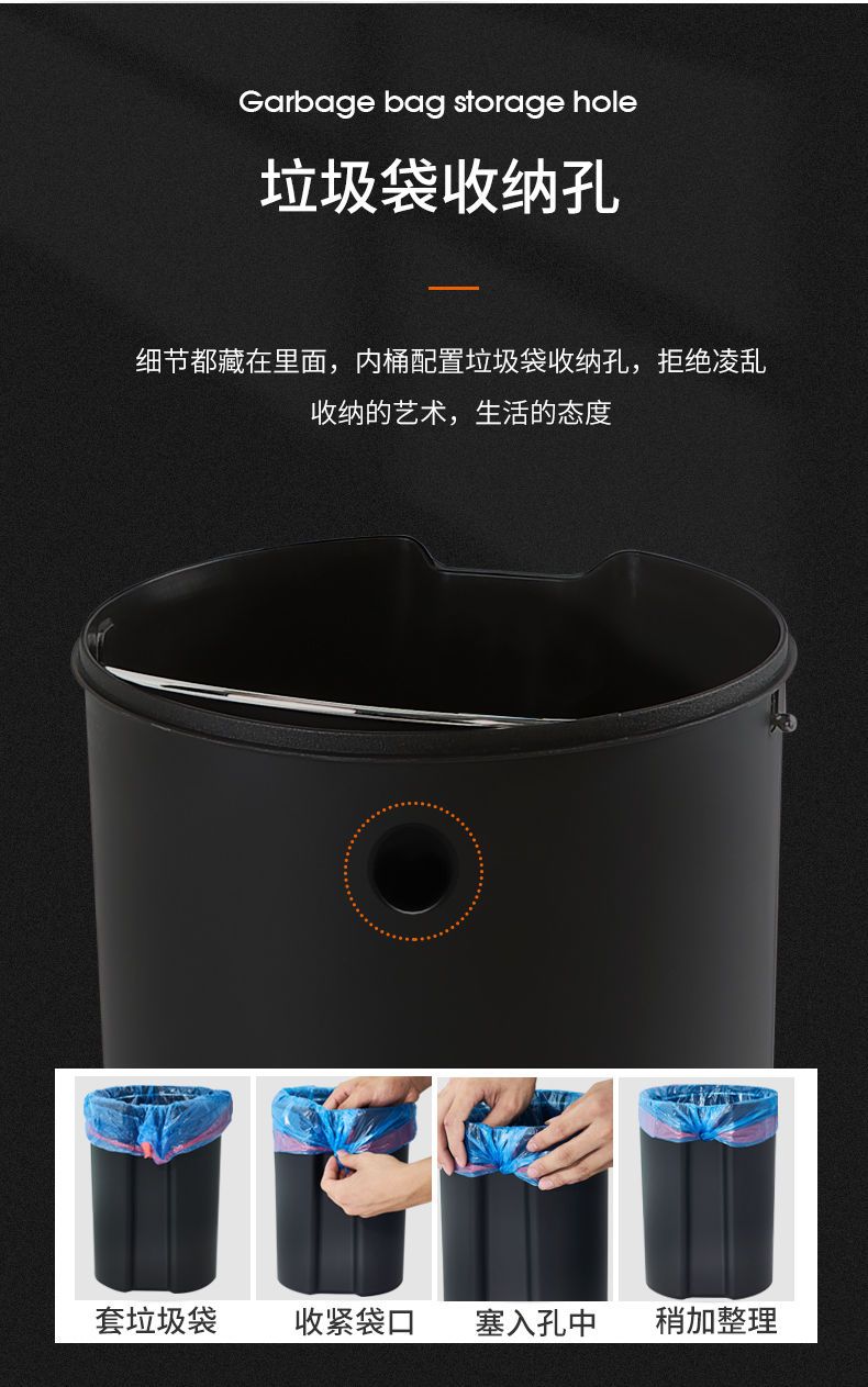 垃圾桶家用客厅简约创意不锈钢轻奢脚踏式卫生间卧室厨房脚踩带盖