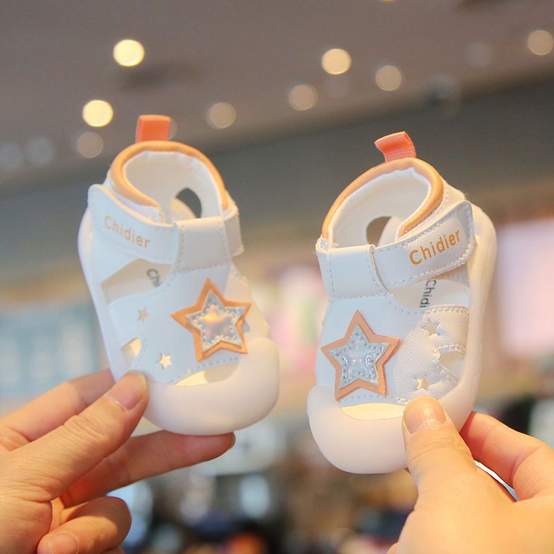 小溜宝2022夏季新款宝宝凉鞋1-2包头软底婴儿鞋学步鞋一岁宝宝鞋