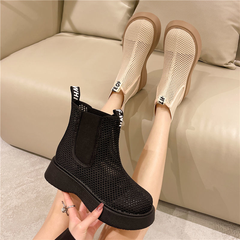 Martin boots women's summer breathable mesh hollow sandals 2022 new ugly cute big head thick bottom sandals chimney boots