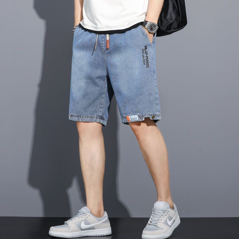 Men's Denim Shorts summer thin fashion loose casual wear out fashion brand fried Street handsome versatile 5-point pants