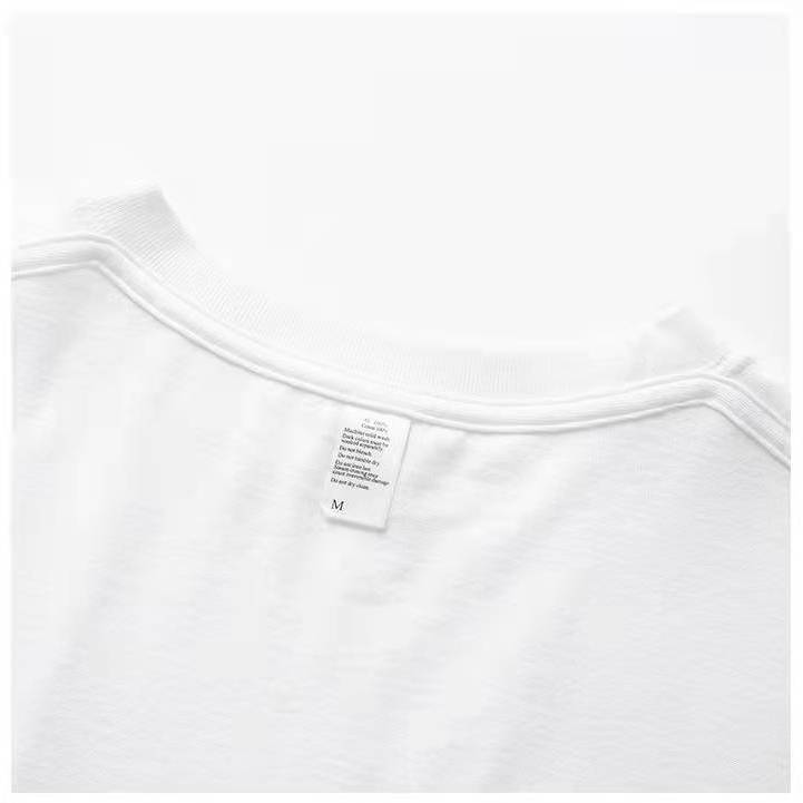 Xiao Aze 200g heavy 100% cotton short-sleeved women's Hong Kong style loose all-match t-shirt spring simple Korean version