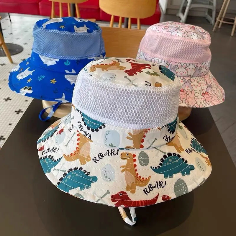 儿童帽子夏季防晒帽防紫外线宝宝遮阳帽太阳帽男童女童薄款渔夫帽