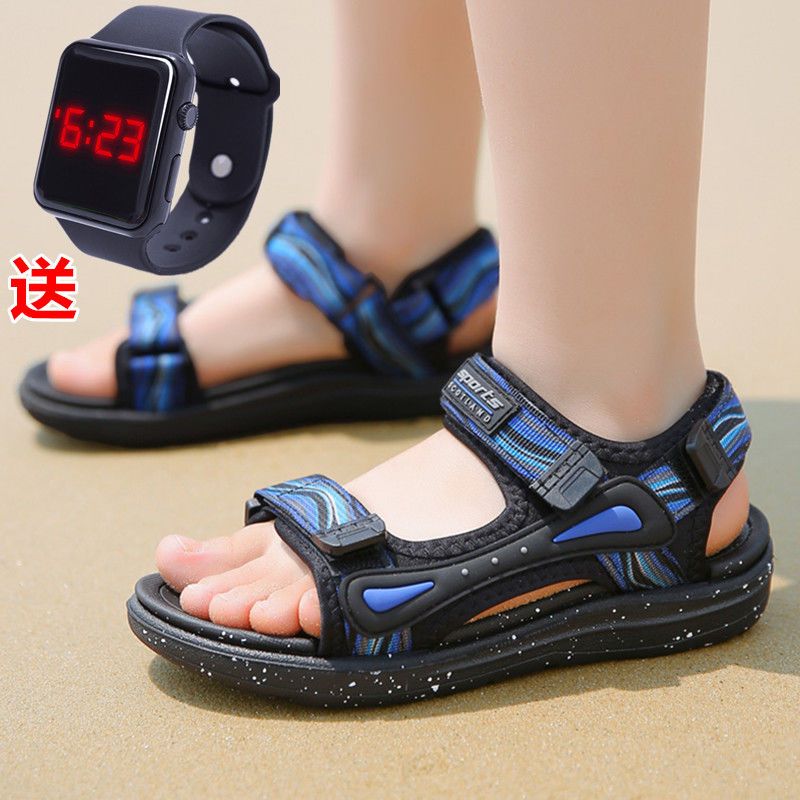 兒童鞋子男童涼鞋2022新款帥氣夏季男孩中大童沙灘鞋防滑防臭ABC