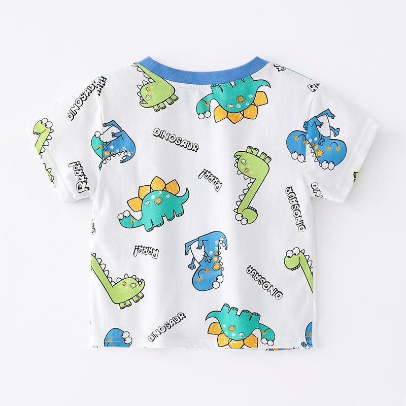 儿童超薄短袖老虎夏季0-3岁男女童宝宝半袖上衣婴儿冰棉衫童装t恤