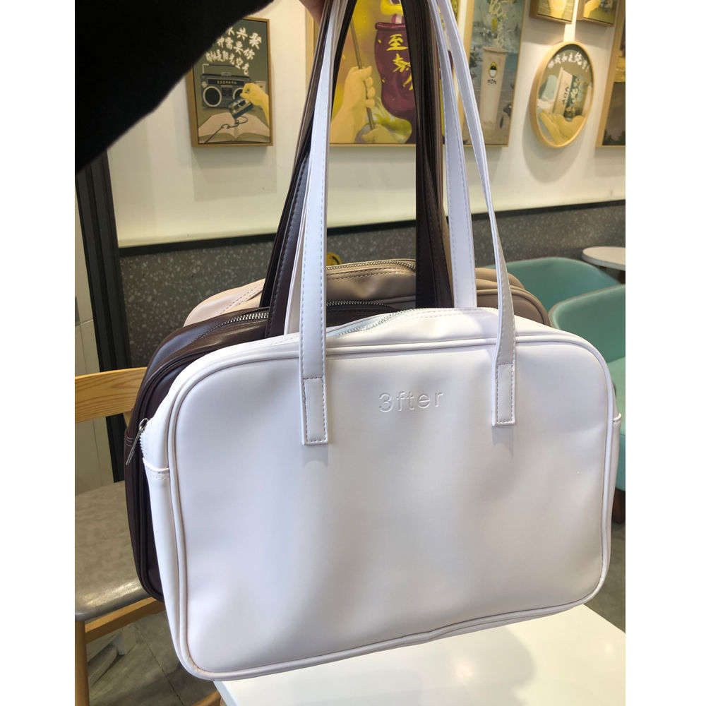 3fter customized model High-quality green series ~ Japanese and Korean college commuter large bag shoulder handbag briefcase