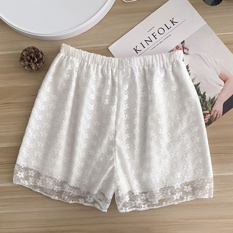 jk safety shorts women's summer thin section white lace anti-light without curling edge can be worn outside three-point insurance leggings