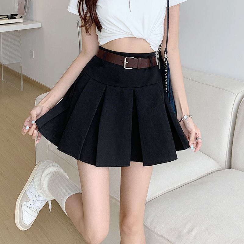 High end suit pleated skirt for women in autumn and winter  New high waisted slim figure A-line short skirt trend