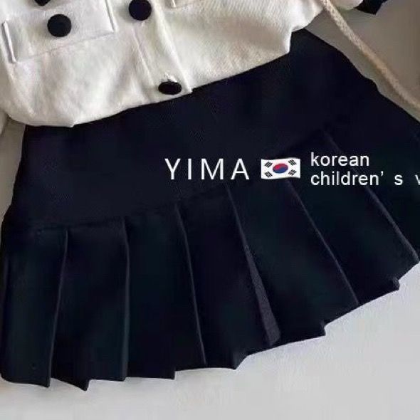  new girls' summer suit girls' fashion suspender top forehead children's foreign style skirt two piece set