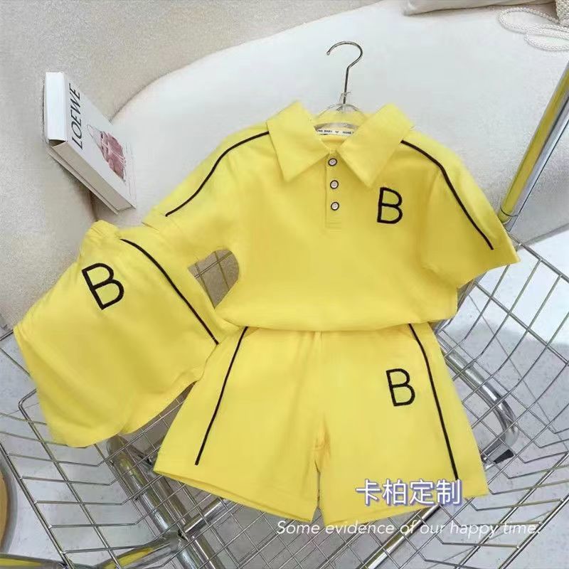 Girls' summer suits 2022 summer new children's skirts in big children's foreign style Korean version of POLO shirt two-piece trendy