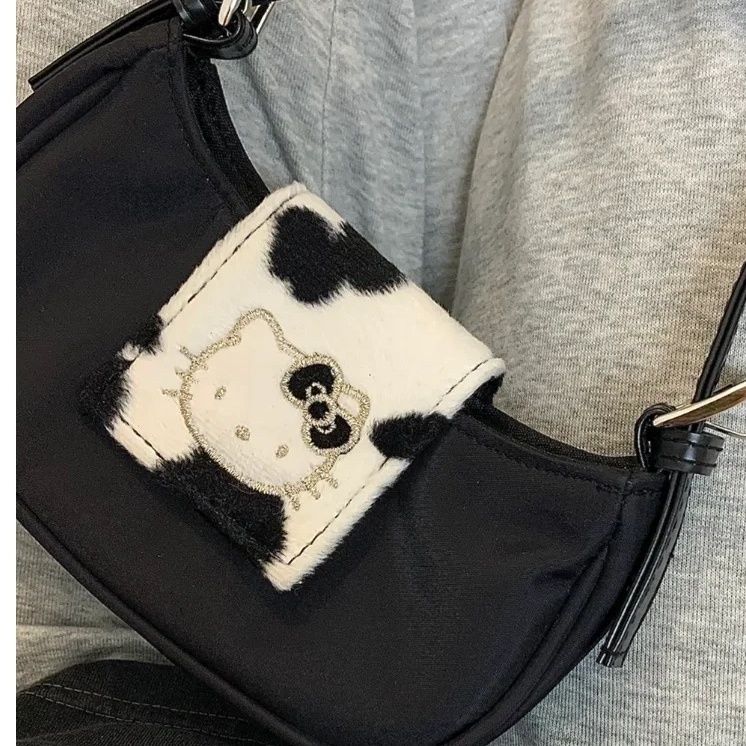 kaka獨家自製奶牛紋hellokitty腋下包 甜辣妹復古原宿休閒包包