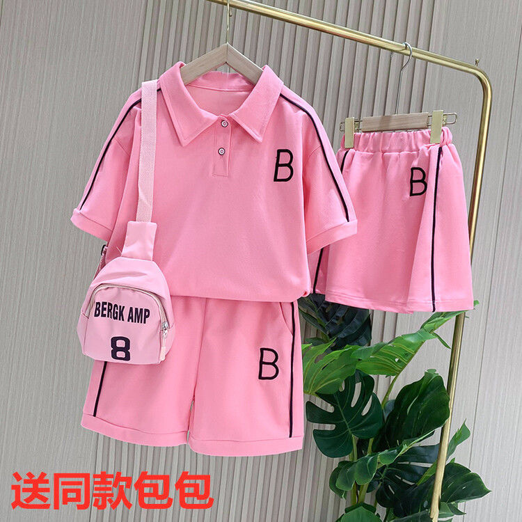 女童夏季套裝2022新款寶寶韓范時尚夏裝薄款時髦洋氣兒童裝兩件套