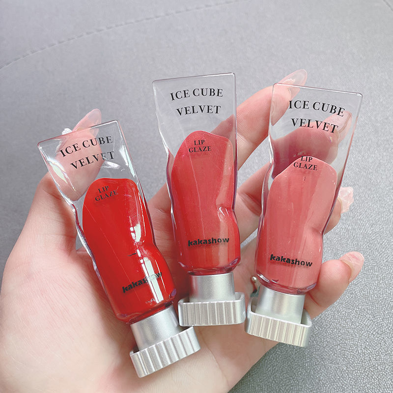 透明顏料冰塊絲絨唇釉唇泥霧面不易掉色防水不沾杯口紅學生黨顯白