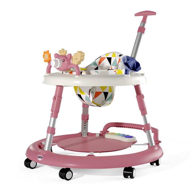 Baby walker anti-o-leg baby multi-functional anti-rollover trolley baby can sit and push learning driving car starting car