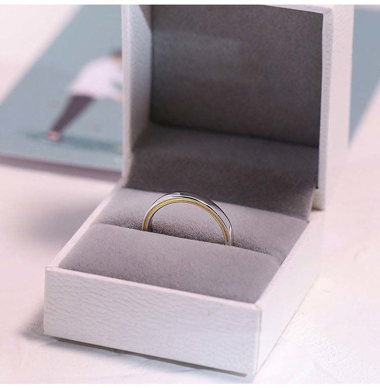 【快速出貨】歸素s925純銀飾品鍍金情侶戒指一對女小眾設計輕奢對戒個性禮物