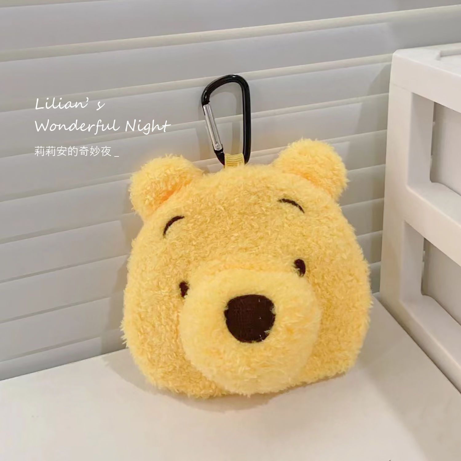 Lillian Winnie the Pooh Bag Japanese Cartoon Pendant Large Capacity Foldable Handbag Outing Portable Shopping Bag