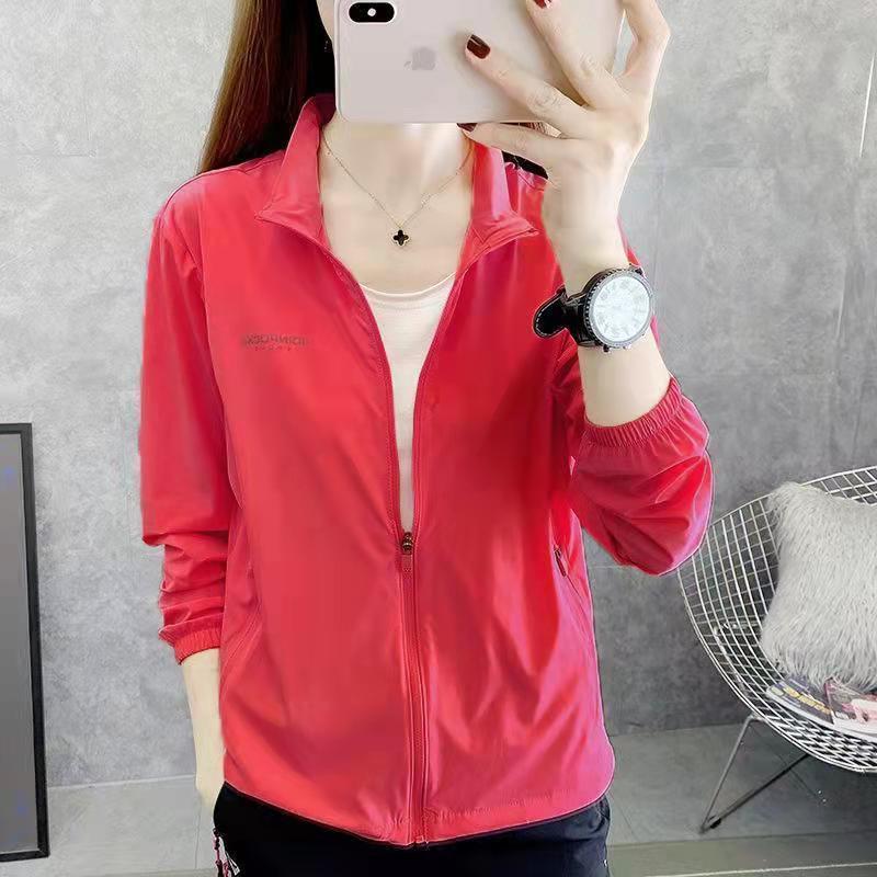 Capless thin coat women's stand-up collar summer UV sun protection clothing outdoor sports quick-drying breathable skin windbreaker