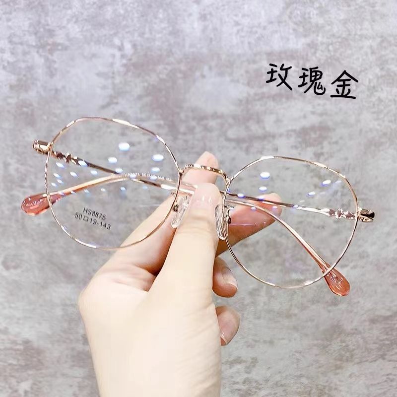 Anti-blue light anti-radiation myopia glasses female ins high-value Korean version can be equipped with degree flat light computer goggles