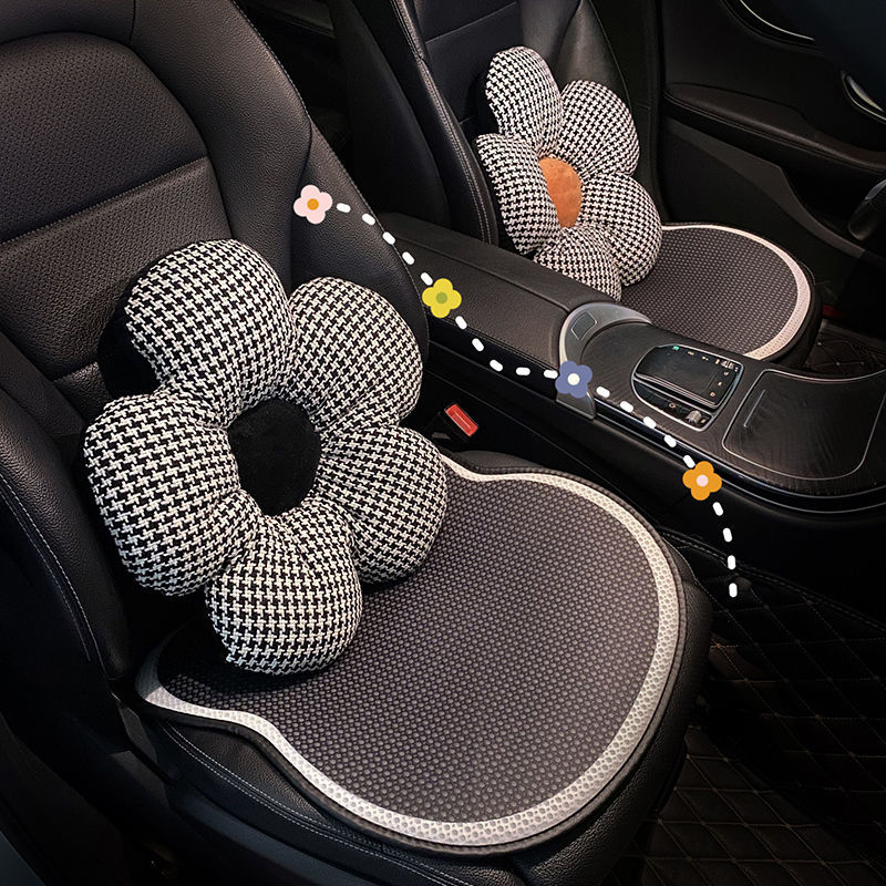 汽车坐垫创意小熊冰丝网格透气夏季冰丝凉垫座垫四季通用车内饰品