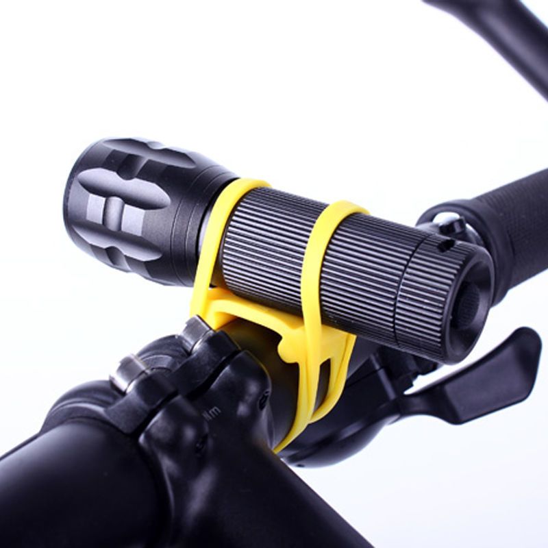 自行车绑带硅胶绑带前灯手电夹子防滑扎带自行车配件装备硅胶灯架