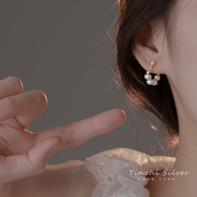 珍珠耳环女小众设计感耳钉饰轻奢高级感2022年新款潮气质耳坠