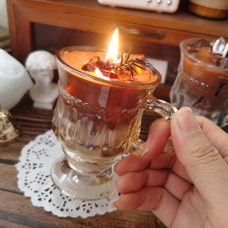 American iced coffee: a small group of creative hand-made aromatic candles to give friends and classmates lovely creative birthday gifts