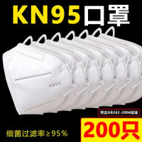 200只KN95防病毒口罩一次性成人透气防尘口罩加厚熔喷布现货批发
