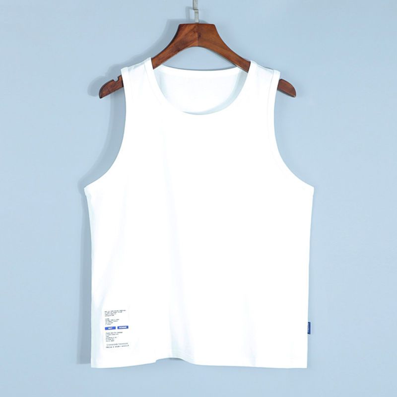 Fat boy vest in the big boy plus fat plus size pure cotton loose sleeveless T-shirt male big boy thin section I-shaped vest