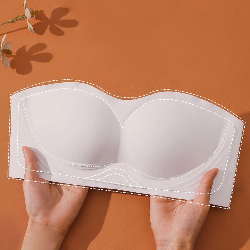 Akasugu strapless underwear women gathered anti-sagging anti-slip thin bra bra with chest up support seamless tube top