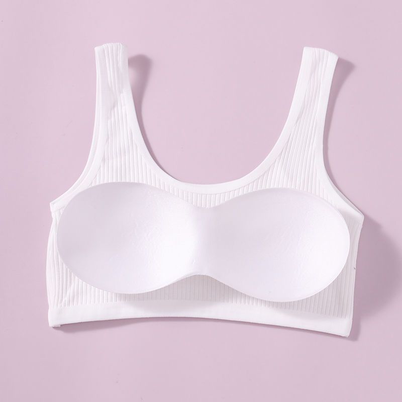 12-18 years old girls underwear middle school students development period sports shockproof cotton seamless vest big children bra tube top