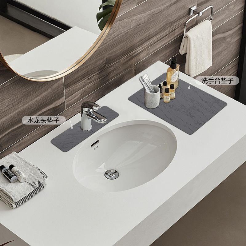 Toilet wash table suction pad kitchen countertop oil suction faucet pad splash proof pad wash drainage pad thickened