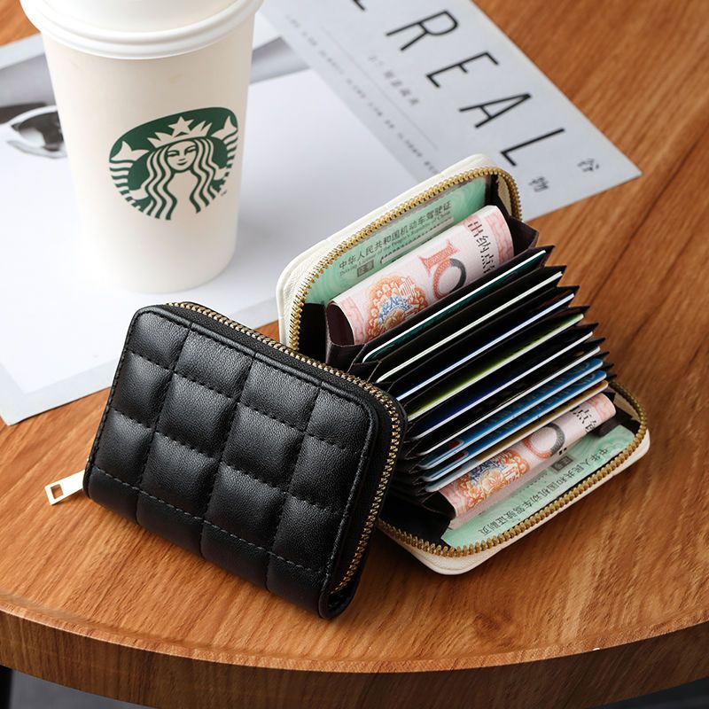 Simple Plaid Short Wallet Female Mini Card Holder 2022 Korean Style Zipper Wallet Cute Coin Purse Student