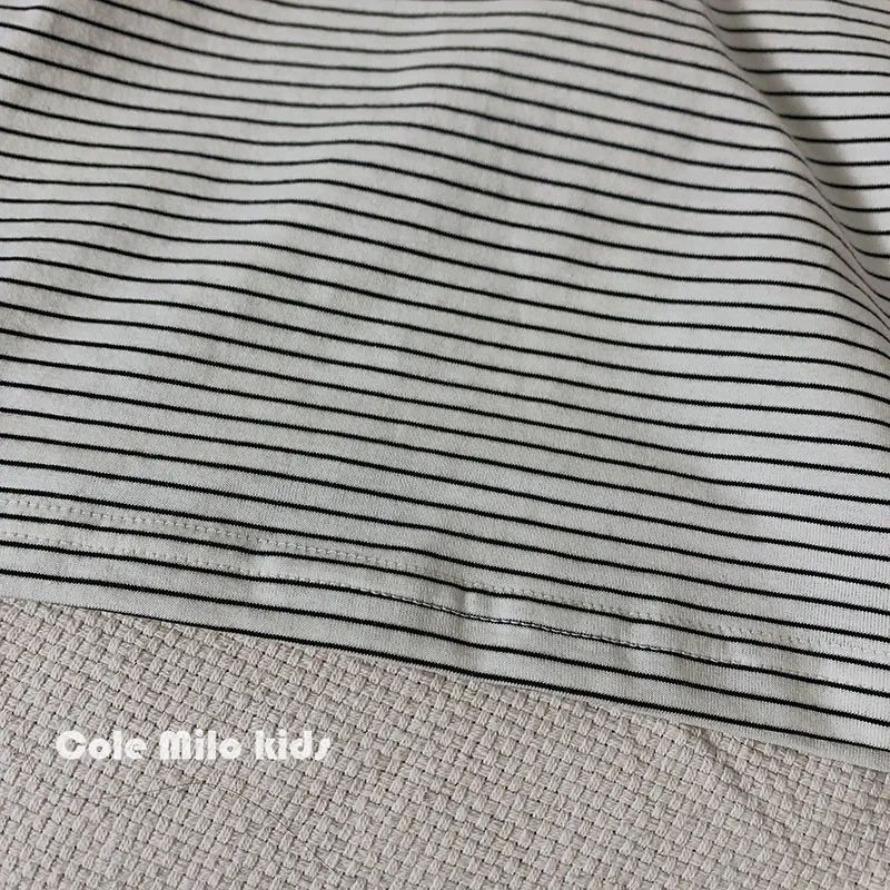 Japanese casual all-match boys vest summer cotton sleeveless girls striped T-shirt children's outerwear tops baby tide