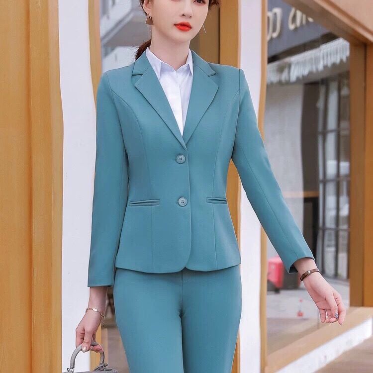 High-end suit suit femininity jacket autumn and winter hotel work clothes women's three-piece professional formal wear college students