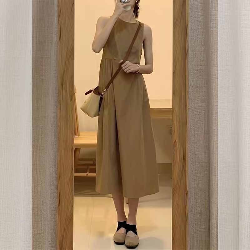 Small Hepburn style sleeveless dress female  summer new trendy and comfortable high-end vest skirt