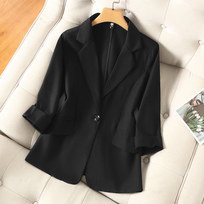 High-quality Western-style small suit jacket women's three-quarter sleeve spring and summer new Korean version of the temperament slim fit and thin suit top