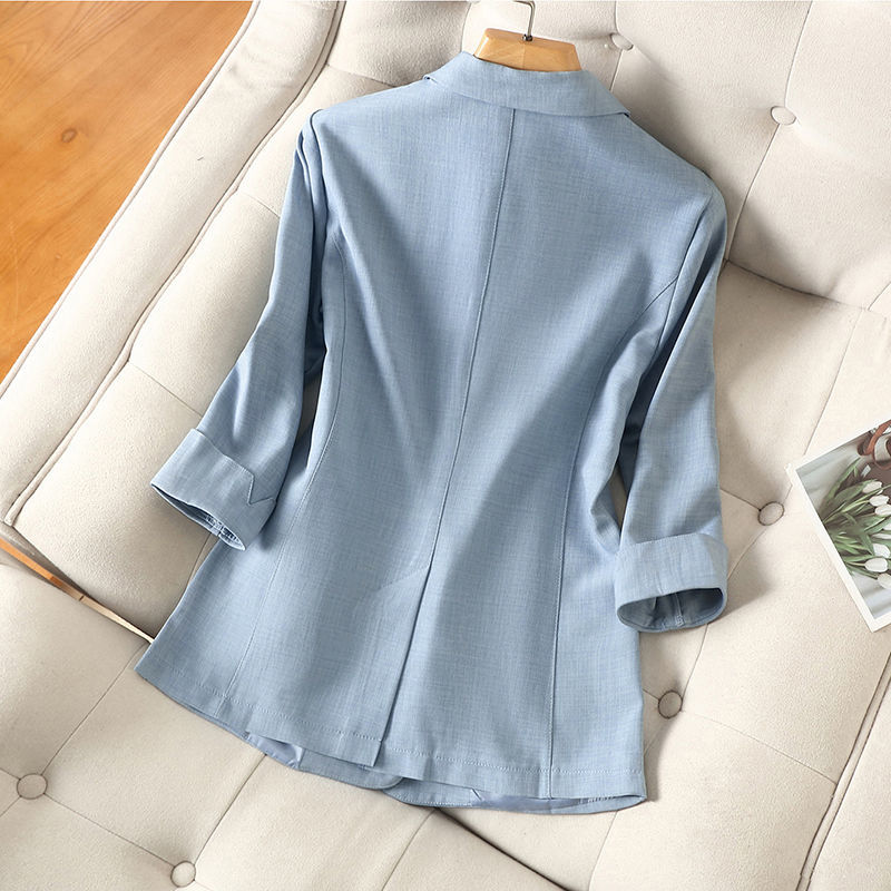 High-quality Western-style small suit jacket women's three-quarter sleeve spring and summer new Korean version of the temperament slim fit and thin suit top