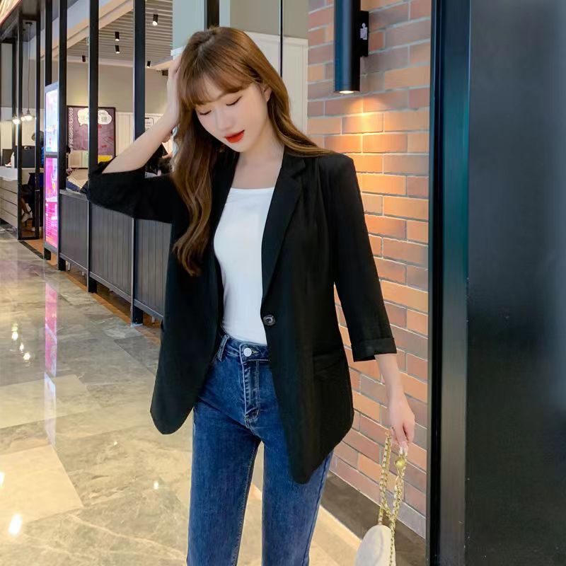 Chiffon Internet celebrity small suit jacket women's spring and summer thin section  new Korean style fashion casual loose sun protection clothing