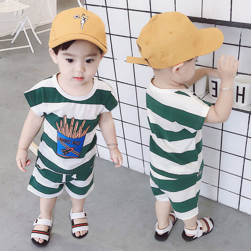 儿童装男童夏装套装帅气0宝宝1婴儿衣服夏天一两岁小孩2-3韩版潮4