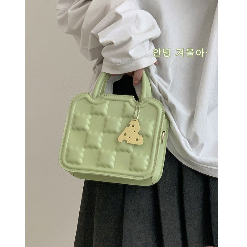 餅乾包包女夏2022新款潮時尚手提小方包小眾百搭ins單肩包斜挎包