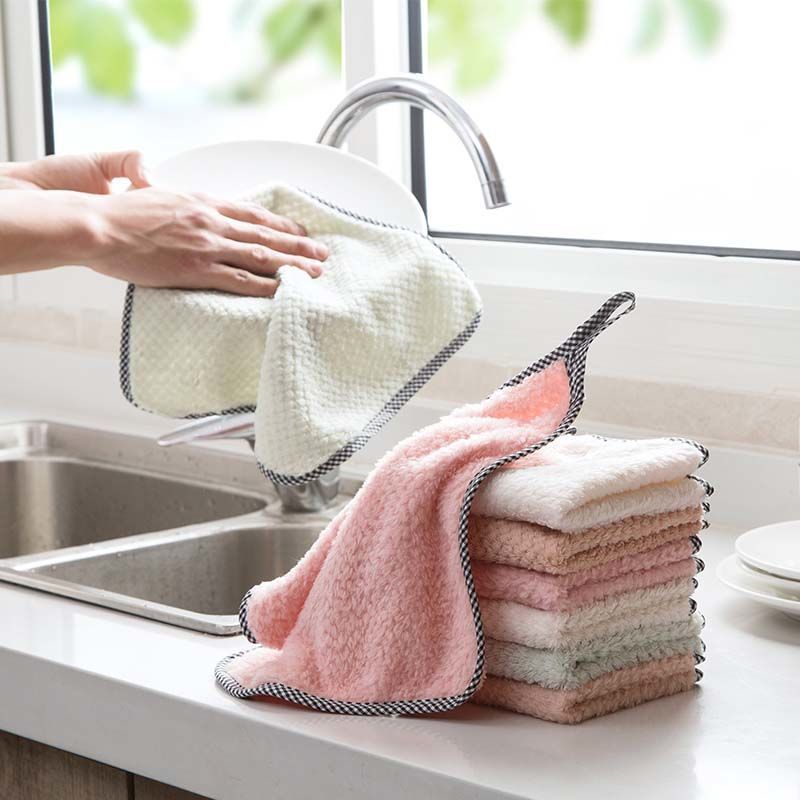 洗碗布抹布家用厨房擦手擦桌擦碗吸水百洁布巾加厚清洁毛巾