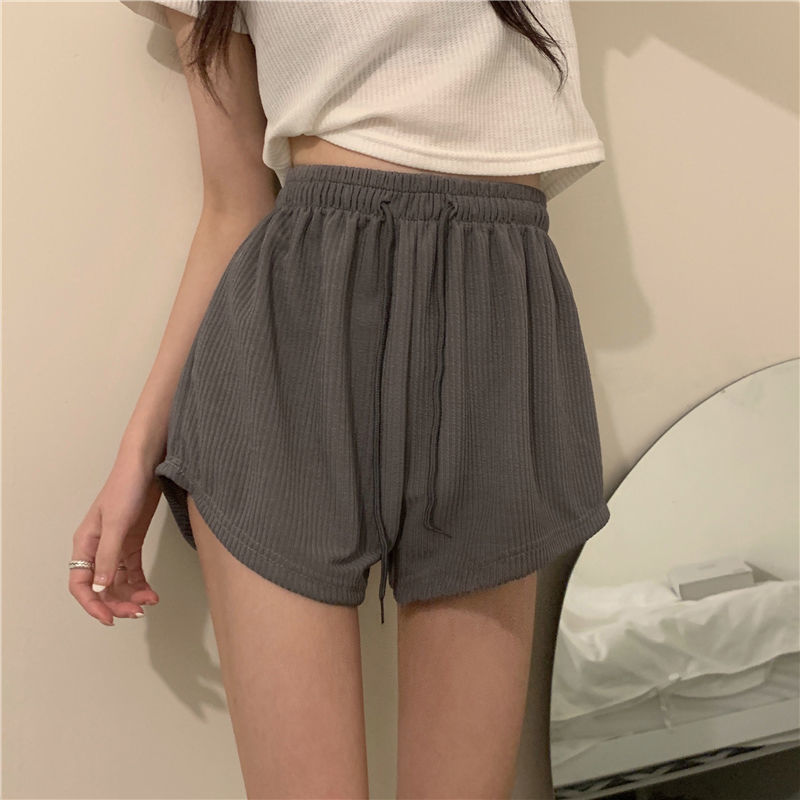 Wide leg pants shorts women's summer thin section 2022 new loose and thin all-match large size high waist casual sports pants