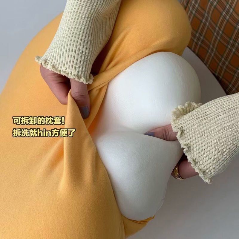 真爱乳胶猫肚皮枕头护颈椎保健枕午睡卡通枕头芯送枕套【900克】