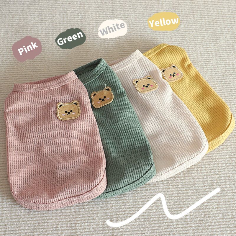 Small Dog Clothes Summer Pet Teddy Summer Tank Top Bixiong Pomeranian Fighting Small Dog Cat Spring and Autumn Thin