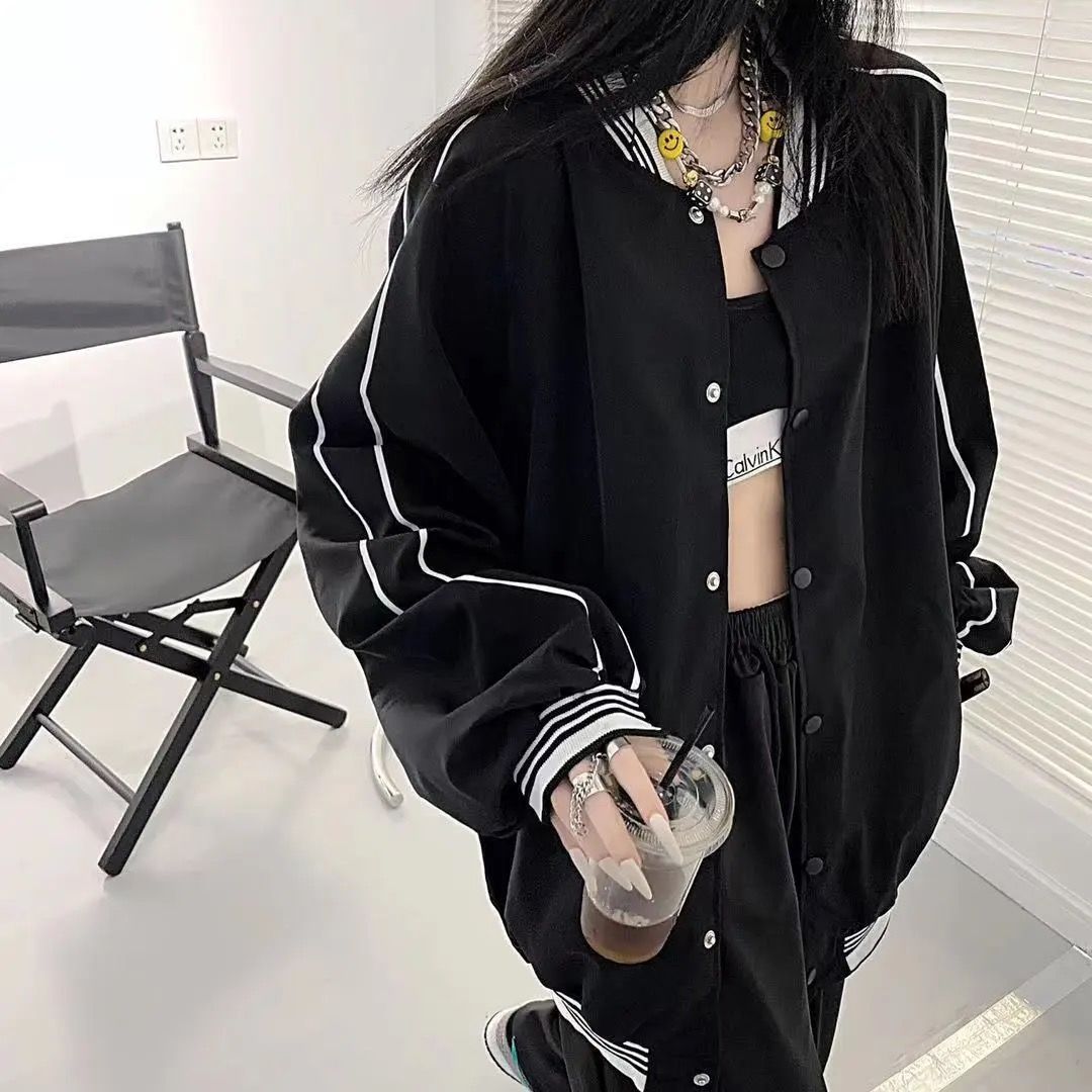 Vibe style hot diamond Jacket Women's loose and versatile thin clothes 2022 spring and summer European and American high street personalized jacket trend