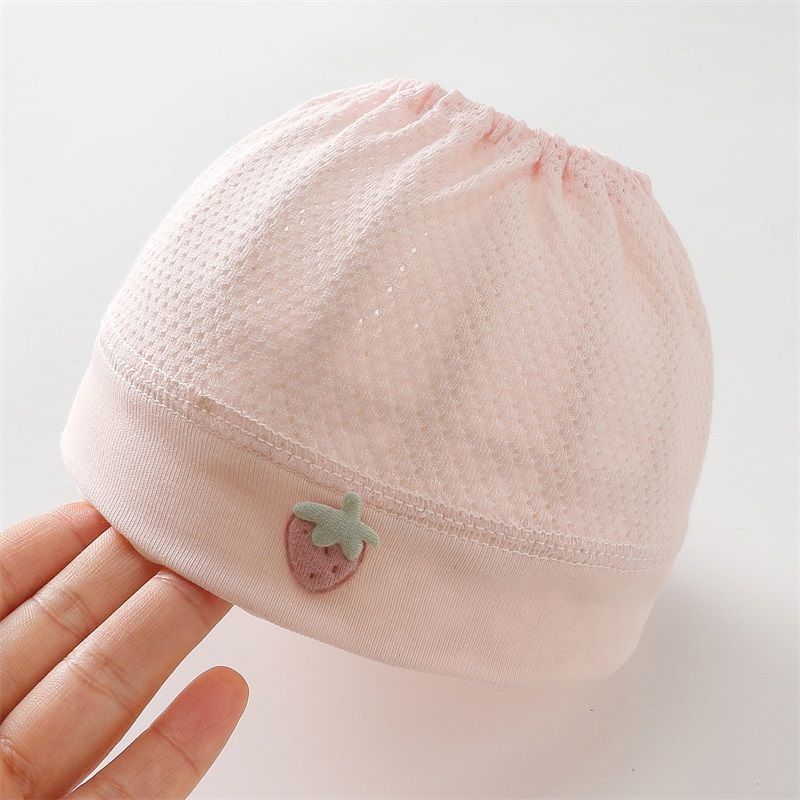 婴儿帽子夏季薄款纯棉护囟门帽男女宝宝空顶帽夏天凉帽新生儿胎帽